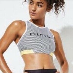 Peloton Black and White Sports Bra
